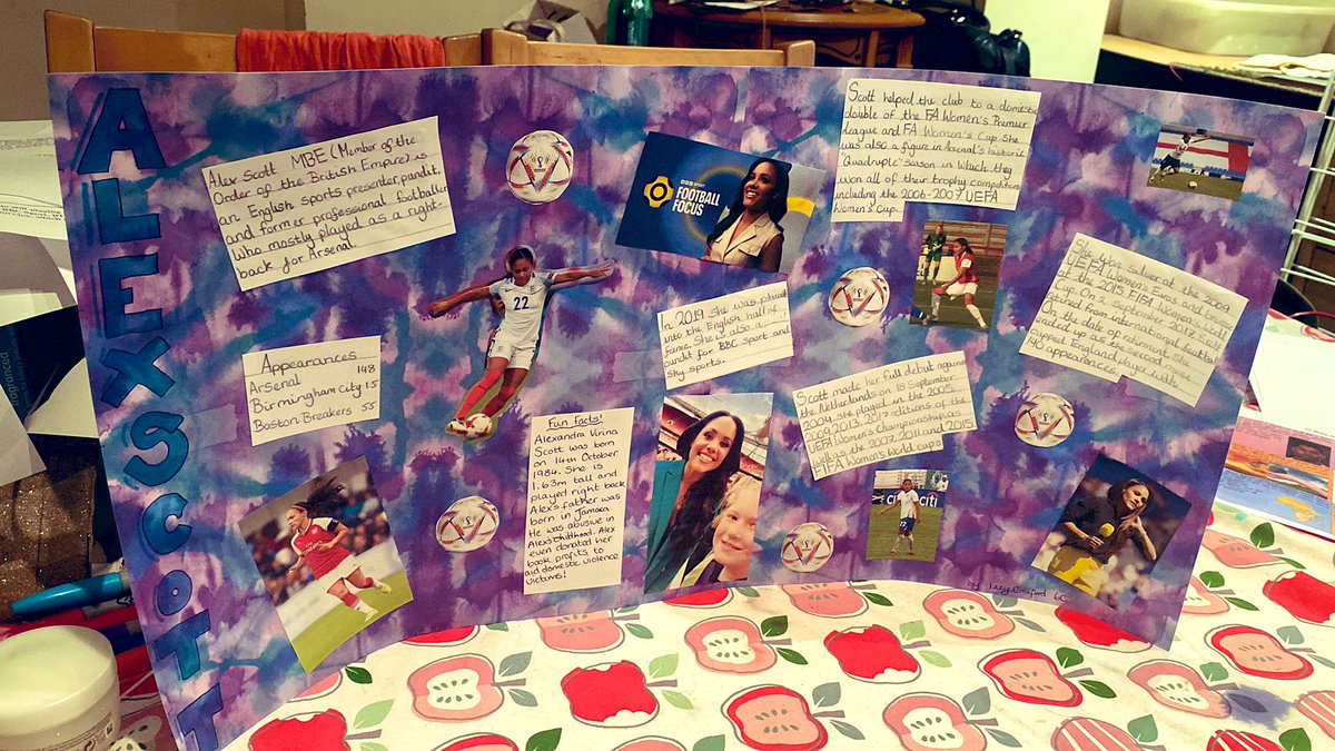 jvc_x's tweet photo. When your daughters homework is "choose and research an inspirational figure from the present day" and before we've gone through any options she shouts "IM PICKING ALEX SCOTT!" I think she is now an expert in all things Alex now 🤣  #inspiring @AlexScott #thisgirlcan https://t.co/0BxRotgZO7