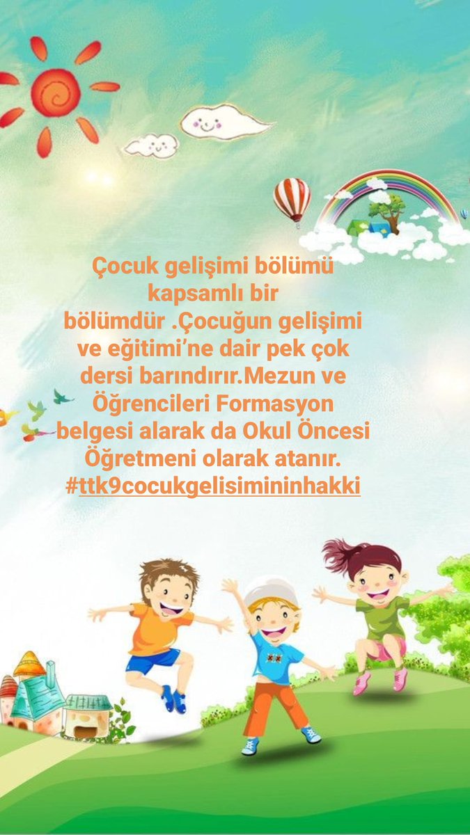 Berfin5672's tweet photo. Çocuk gelişimi bölümü kendiliğinden ortaya çıkmadı,öğrenciler istediği içinde açılmadı.Hak verildi biz de kullandık.Hakkımıza dokunulmamalı #cocukgelisimiokuloencesinikapsar @RTErdogan @CihadDemirli @acikveuzaktan @tcmeb @YuksekogretimK @LeventSAHIN_IU  #ttk9cocukgelisimininhakki https://t.co/SHcTLebcrA