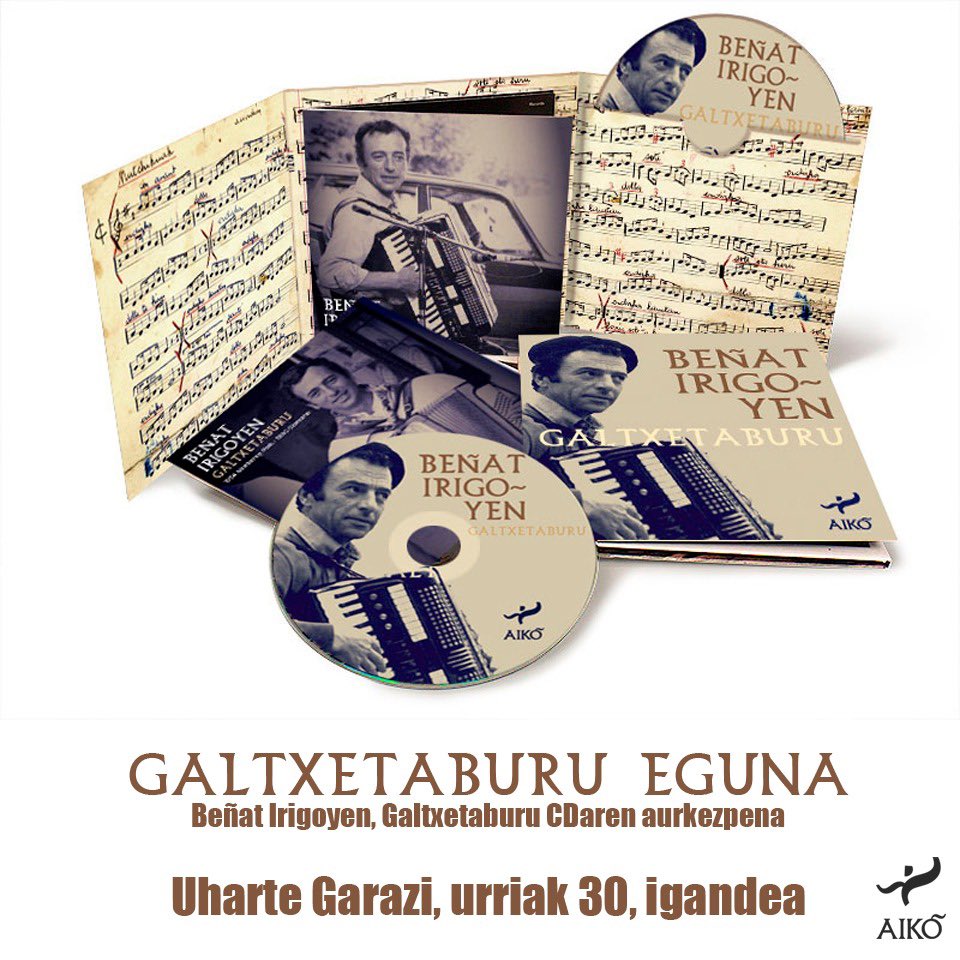 GALTXETABURU EGUNA! Galtxetaburu CDaren aurkezpena
Beñat Irigoyen, Galtxetaburu CDaren aurkezpena
Urriak 30 / Igandea / Uharte Garazi
Animatu! info+: aikotaldea.eus/berriak_detall…
#AikoTaldea #galtxetaburu #galtxetaburueguna #dantza #musika #Uharte