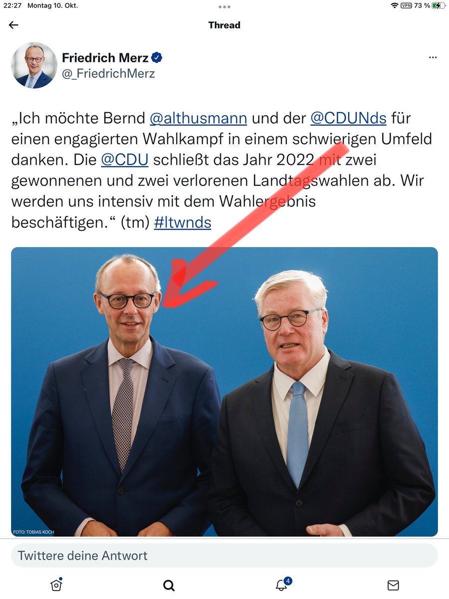 suse1603's tweet photo. @_FriedrichMerz @althusmann @CDUNds @CDU Jaja, das schwierige Umfeld von Herrn #Althusmann 🤡 https://t.co/UPr70dvMNH