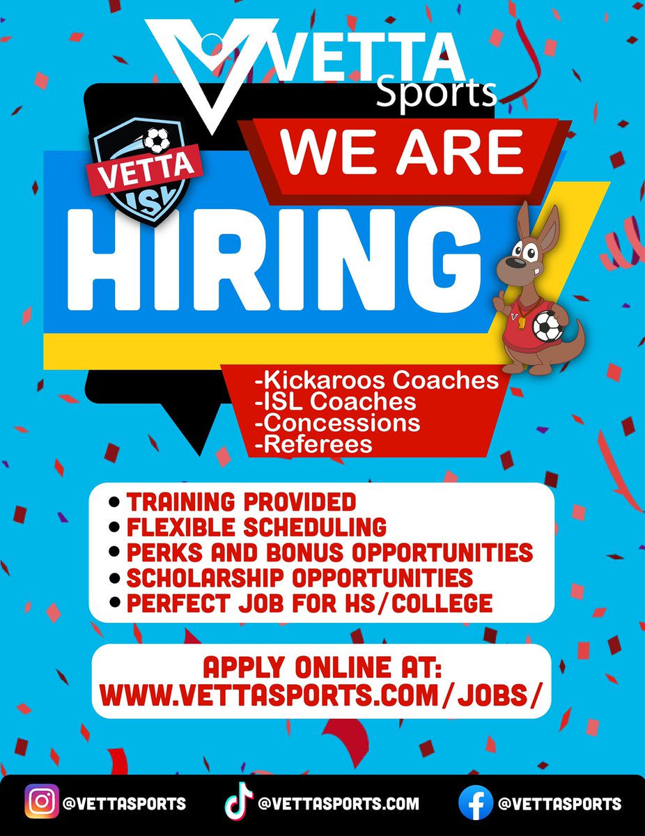 Soccerdome is hiring youth program coaches as well as other positions! 

Apply online!