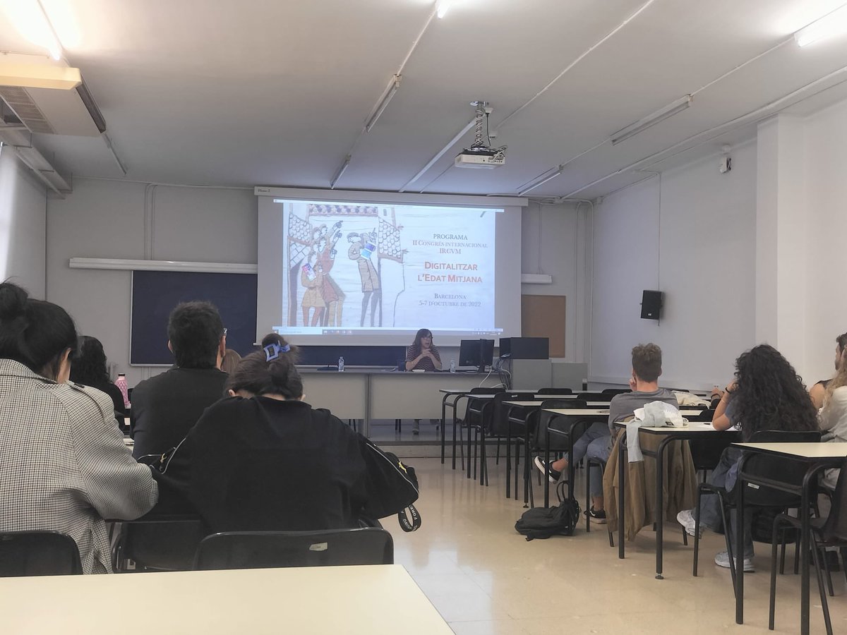 IRCVM's tweet photo. Avui, uns dies després de la finalització del #IICIRCVM, Meritxell Simó, presidenta de l’IRCVM, ha presentat els projectes d’Humanitats Digitals de l’institut a l’acte inaugural del Màster en Humanitats Digitals de la @UniBarcelona https://t.co/Iak4XZPsfG