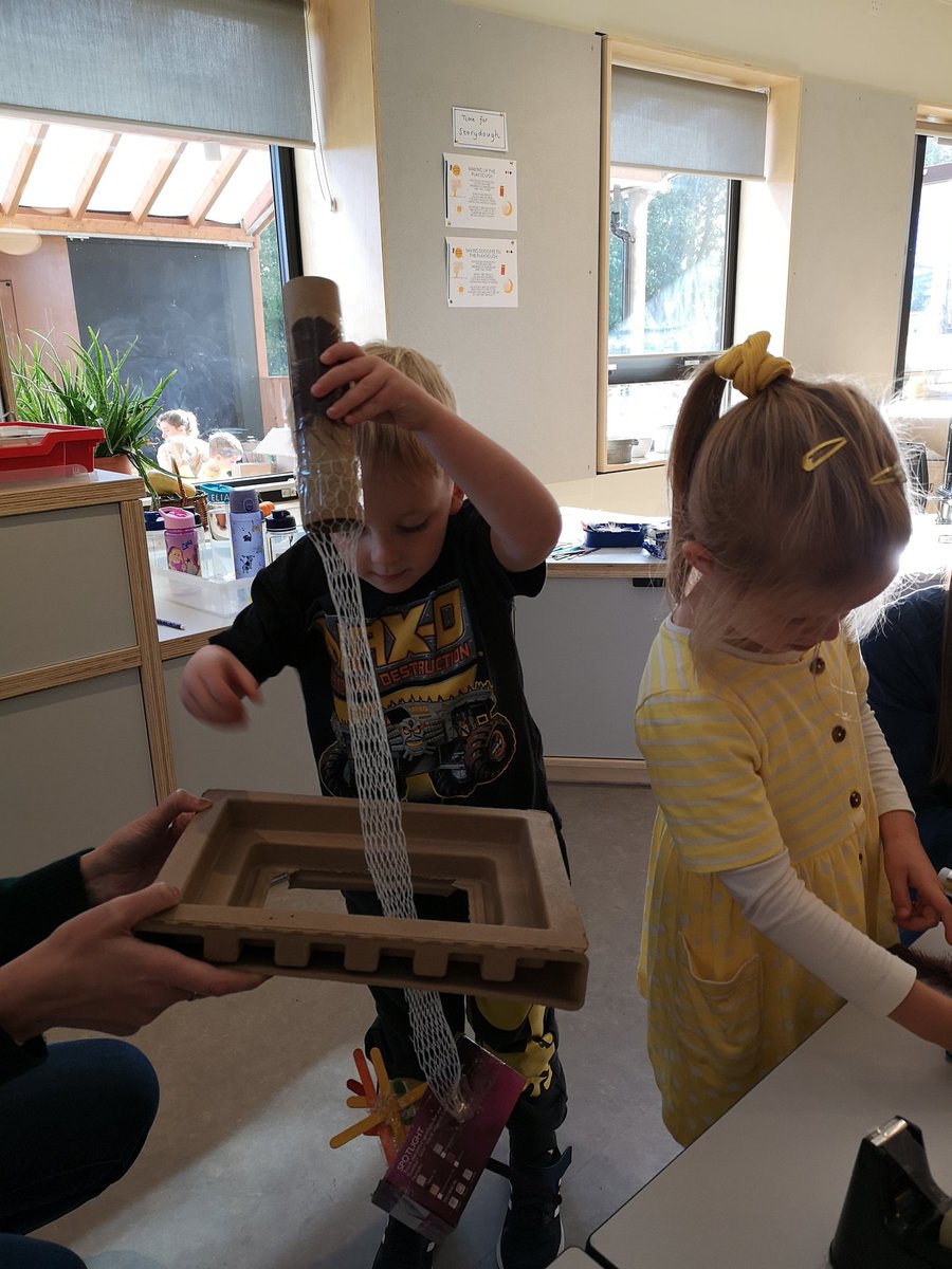 LaxtonJunior's tweet photo. Ww were delighted to invite our Reception families into school this morning for a stay & play session. We all got busy #Inventuring contraptions to retrieve Noodle and Titch's green teapot from the hole. #WeAreLJS @canigoandplay https://t.co/TkD5vsP5yV