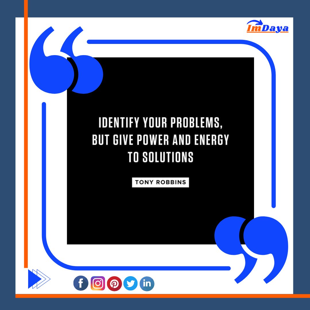ImDaya_official's tweet photo. #Identify your #problems, But give #power and #Energy to #Solutions.

#TonyRobbins 
#Tony #Robins 
#ImDaya https://t.co/oDKBocpb9N