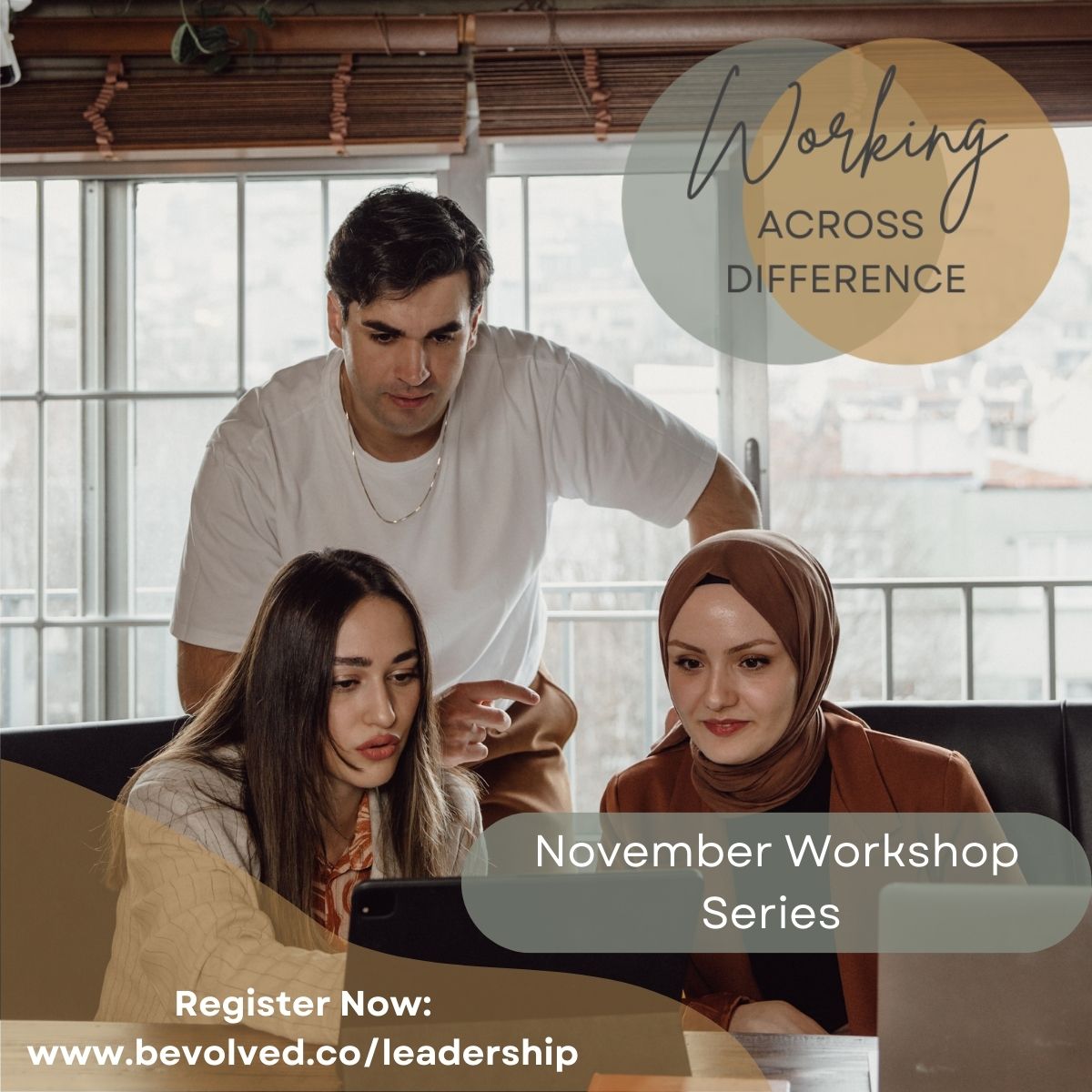 jessderv's tweet photo. Shift your “good intentions” into action by Investing in your leadership skills. ⁣
⁣Introducing Working Across Difference, a 3-part workshop series launching Nov 2nd. https://t.co/1kK1CAsqYN #inclusiveleadership #dei https://t.co/V1awNEEDBp