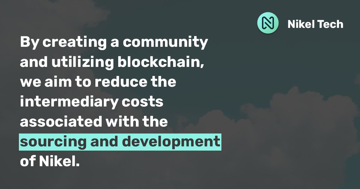 nikeltechco's tweet photo. At Nikel Tech we are focused on reducing the intermediary costs associated with the sourcing and development of Nikel. Follow our page to find out more and to keep up to date on our journey.

#Commodities #nikel #Cardano #token #sustainable #blockchain https://t.co/bNMoEgvFzJ