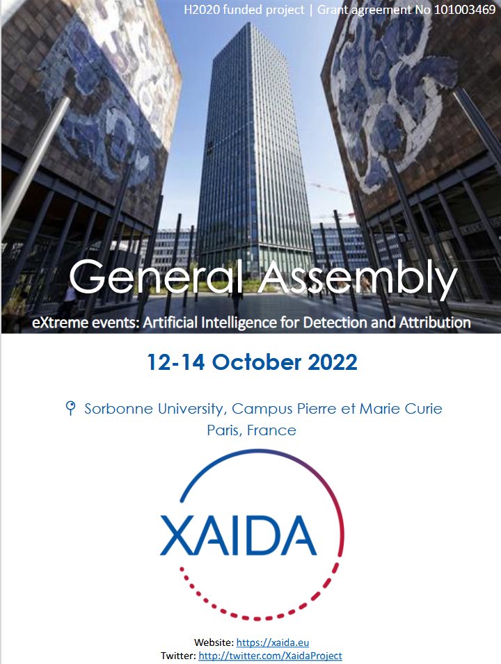 So happy to host the General Assembly of the H2020 @XaidaProject at @IPSL_outreach in the premises of @Sorbonne_Univ_ in Paris, from Wednesday to Friday! Project managed by @CNRS @INSU_CNRS in collaboration with the @VUamsterdam, see xaida.eu @DimCoumou