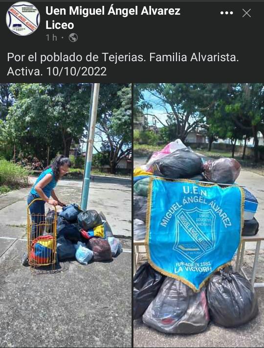 educativa_ribas's tweet photo. El sector Educativo del Municipio Ribas recaudan ropa,zapatos ,comida para los hermanos de la Tejerias  
Movimiento de Educadores de Aragua trabaja para ayudar a las tejerias 
@NicolasMaduro @_LaAvanzadora @leoalvacabrera @ZE_Aragua @VTVcanal8 @dcabellor https://t.co/7fvsISjTD3