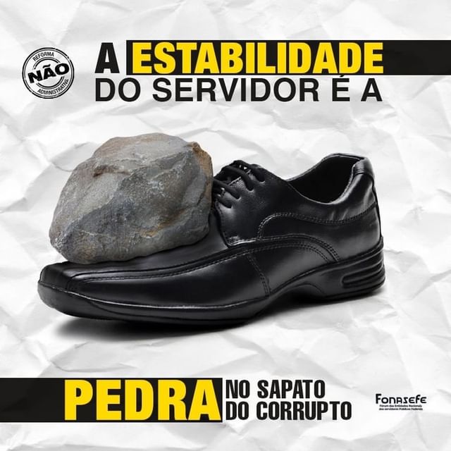 diogotomazn's tweet photo. Sem a estabilidade, servidores serão chantageados para não investigarem ou a não denunciarem casos de corrupção, já que poderão ser facilmente exonerados por políticos corruptos.  #ABAIXOPEC32 https://t.co/EEHXMIL510