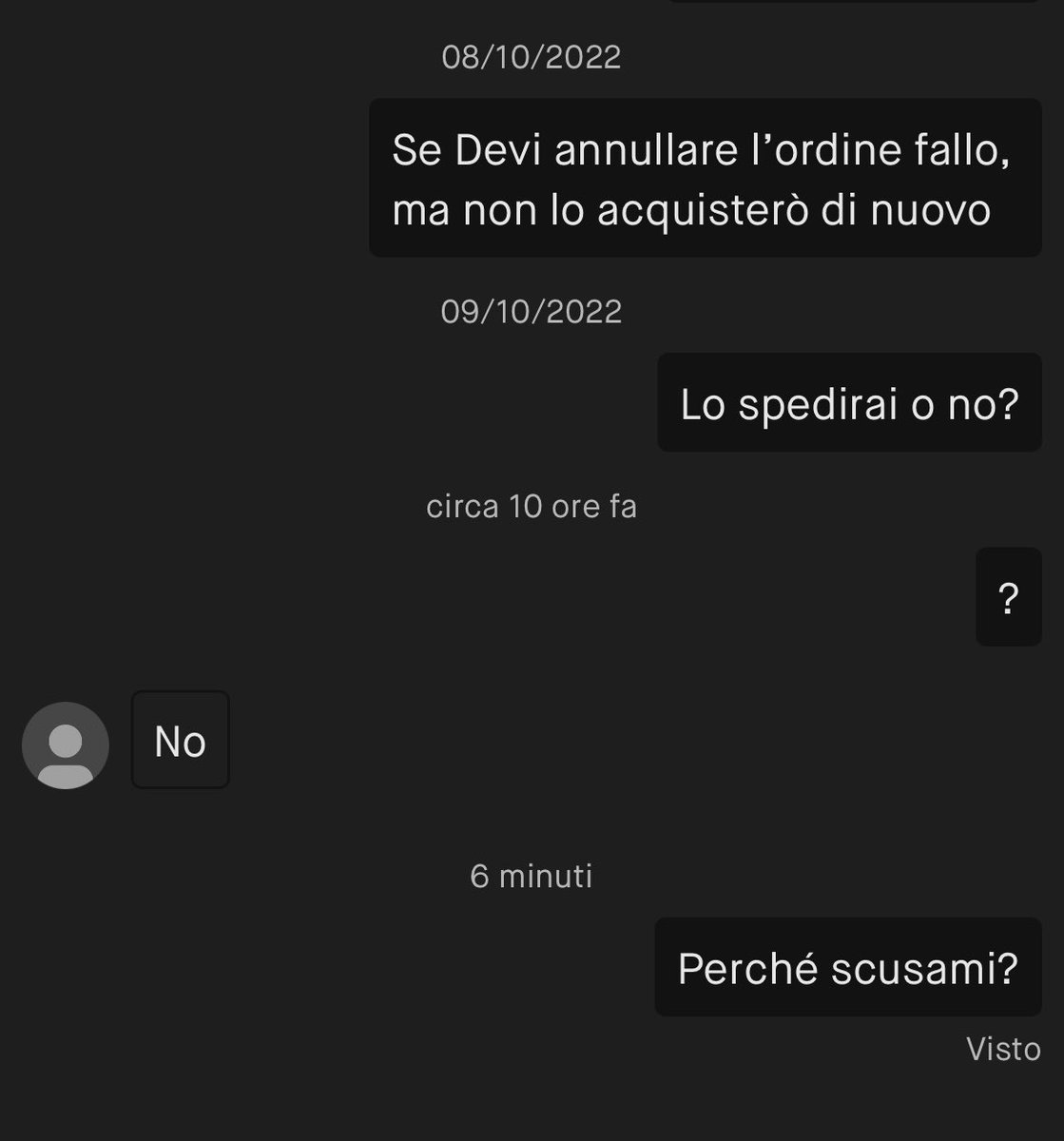ehjbower's tweet photo. Ecco cosa significa comprare dai francesi ☺️ #vinted 
Questa ragazza ha fatto scadere i 5 giorni per spedire e ha inventato scuse, per poi dirmi che me l’avrebbe rimesso per poterlo acquistare di nuovo e ora mi dice che non lo spedisce 🥲 https://t.co/aozyLo5gXl