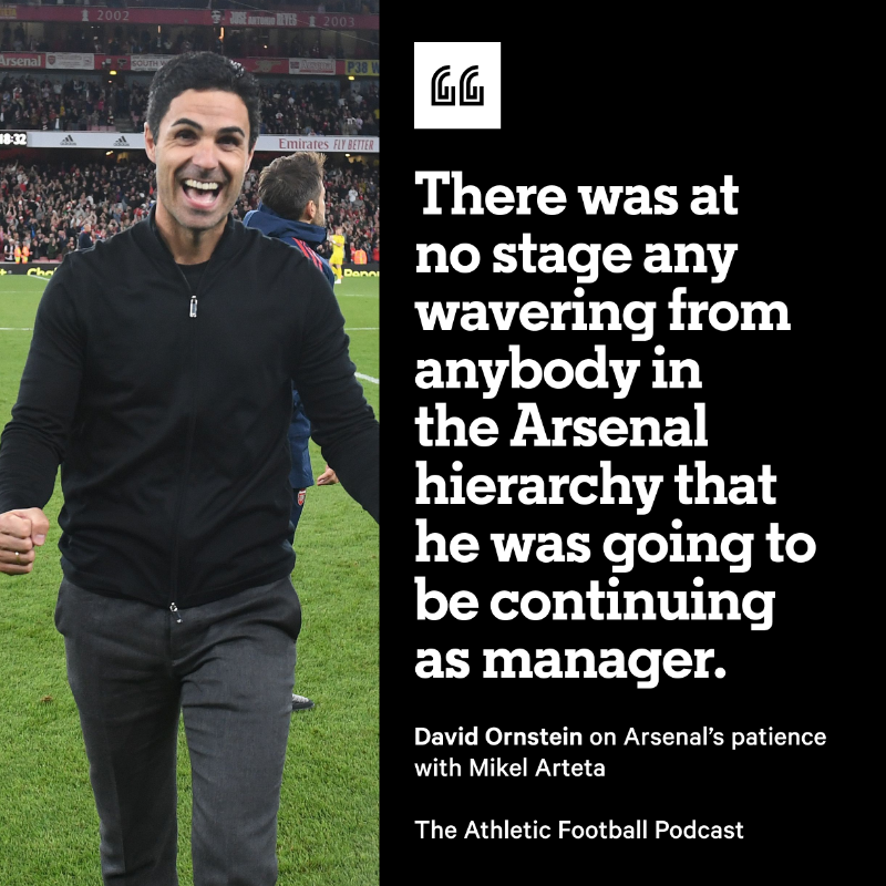 TheAthleticFC's tweet photo. 🔺 'Unwavering faith' in Arteta throughout
🔺 Edu impressing the owners
🔺 Klopp's toughest challenge

@David_Ornstein and @JamesPearceLFC joined @markchapman to discuss contrasting fortunes at Arsenal and Liverpool...

🎙️ 𝗧𝗛𝗘 𝗔𝗧𝗛𝗟𝗘𝗧𝗜𝗖 𝗙𝗢𝗢𝗧𝗕𝗔𝗟𝗟 𝗣𝗢𝗗𝗖𝗔𝗦𝗧