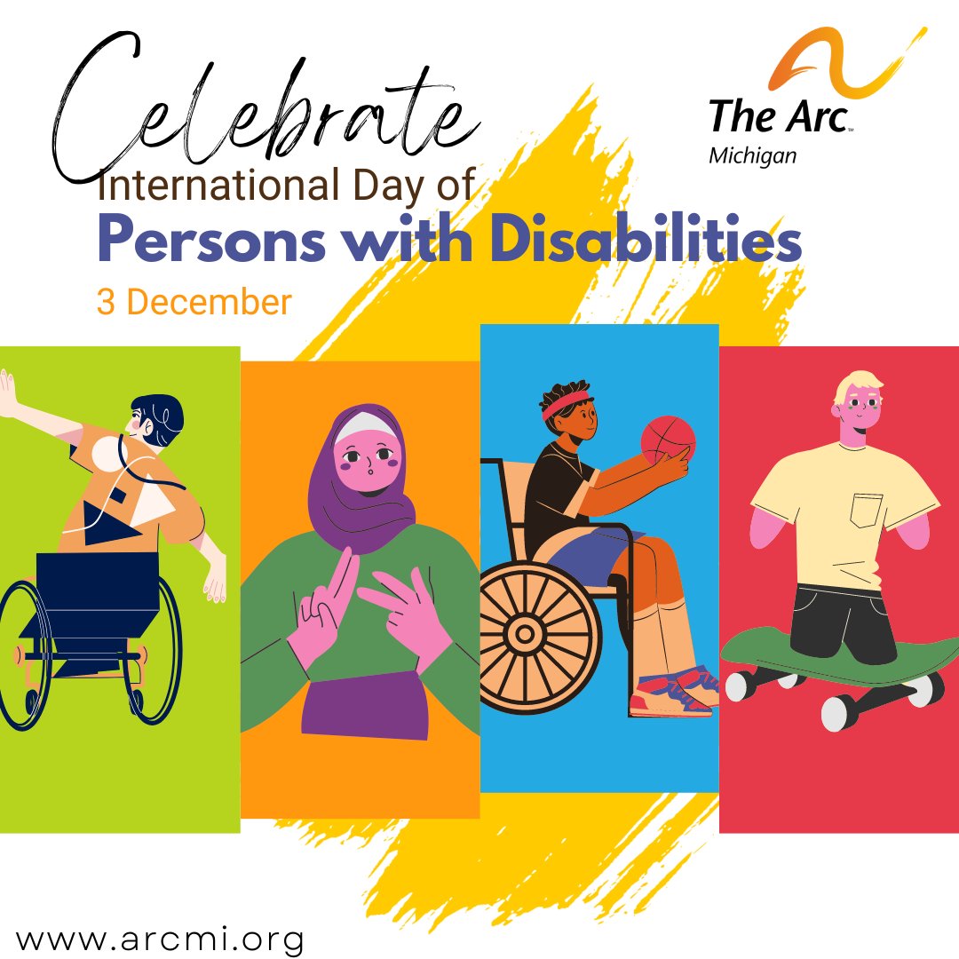 ArcMichigan's tweet photo. This day acknowledges all people deserve equal opportunities for work, play, health, and success. People with disabilities are contributing and valued members of society, and today is all about appreciation, inclusion, and acceptance. https://t.co/vMAfqi3VbR