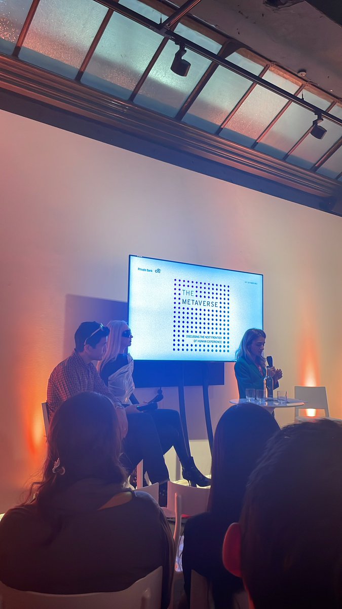 sofkhoury's tweet image. Lovely meeting @viewfromhk &amp;amp; Leanne @_IoDF at @weareunitlondon. Loved Robby’s Metaverse definition - “A space knitted together by digital ownership” &amp;amp; Leanne’s “When you’re asked to describe the metaverse you’re often finding yourself describing all the things it isn’t” 💯
