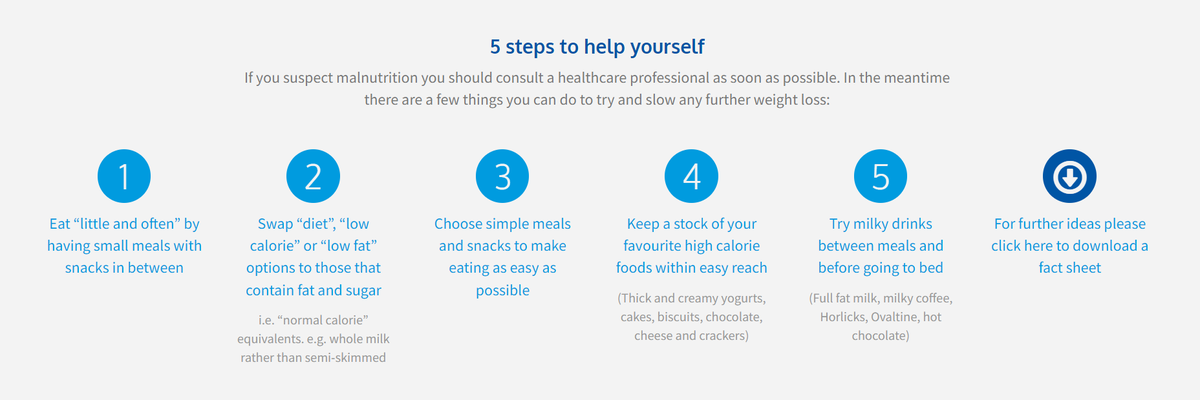 BDA_ONPG's tweet photo. Worried about weight loss?
@BAPENUK has developed a simple screening tool you can use along with advice to follow if you are at risk of losing too much weight and becoming malnourished here:
https://t.co/nvQYywuYkI
#UKMAW2022 #SelfScreening #Malnutrition https://t.co/nYV9oseNfP