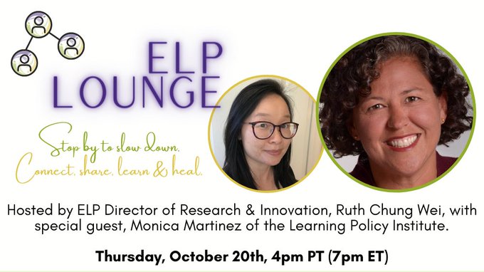 Justin Wells (@jusowells) on Twitter photo Can K-12 performance assessment play a role in college admissions? At this month's #ELPLounge, Ruth Wei discusses the question with expert Monica Martinez (<a href="/drmonie/">Monica R. Martinez</a>) of <a href="/LPI_Learning/">Learning Policy Institute</a>. Grab your free ticket and join us October 20: eventbrite.com/e/399643212607 Can K-12 performance assessment play a role in college admissions? At this month's #ELPLounge, Ruth Wei discusses the question with expert Monica Martinez (<a href="/drmonie/">Monica R. Martinez</a>) of <a href="/LPI_Learning/">Learning Policy Institute</a>. Grab your free ticket and join us October 20: eventbrite.com/e/399643212607