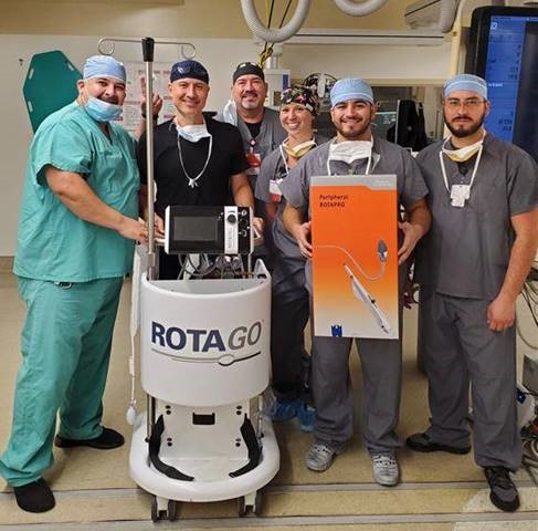 bsc_vascular's tweet image. Congratulations and thank you to @RicardoBCardiel, @surgmax, and the entire team at Presbyterian Hospital for a successful FIRST Peripheral #ROTAPRO Case! #CLTI