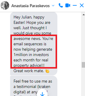 JulesDanCopy's tweet photo. 3 Years ago I was made redundant as a gym instructor due to covid. 

Started writing emails at the bottom of the barrel for $5 an hour. Now I only manage email lists for 7+ figure companies and amassed over $10 million in client results.

Here’s my story. https://t.co/IRZyBUTuZ5
