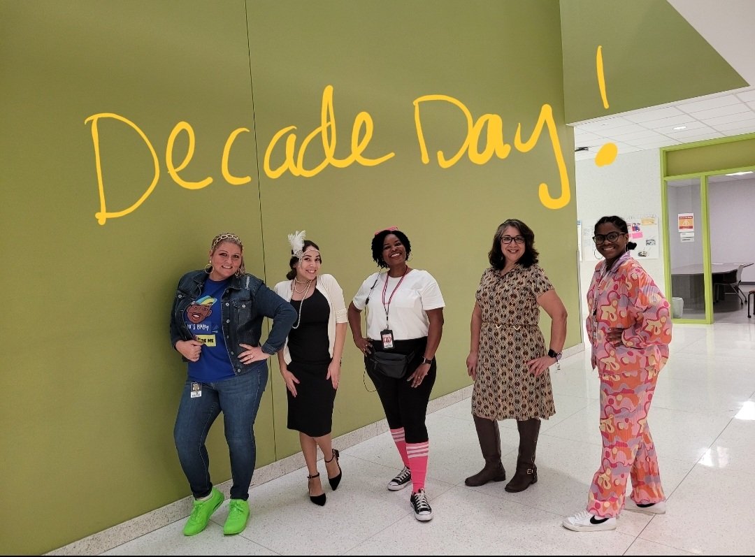 Here <a href="/GarciaMS_AISD/">Garcia Middle School</a> we show up and show out for Decade Day. Homecoming week 2022!
