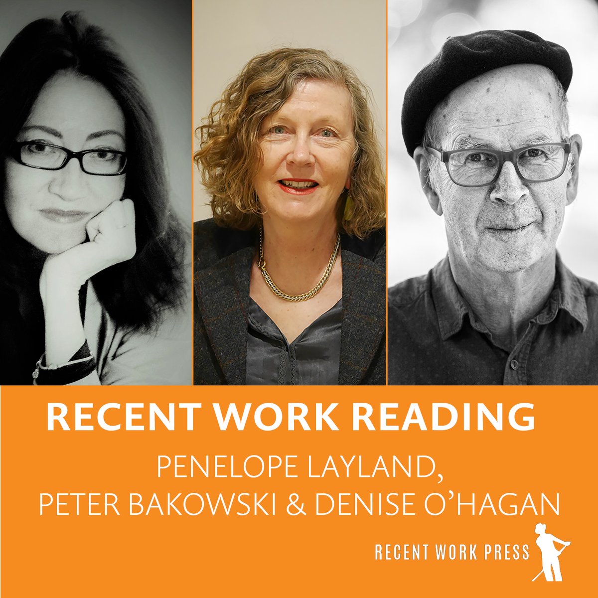 Mon 17 Oct, 7pm: Recent Work Readings: Penelope Layland, Peter Bakowski & Denise O'Hagan. Join us live at Smiths Alternatives for the launch of three new titles from Recent Work Press. https://t.co/vtyb4PNKf3 https://t.co/42j9fxxsXk