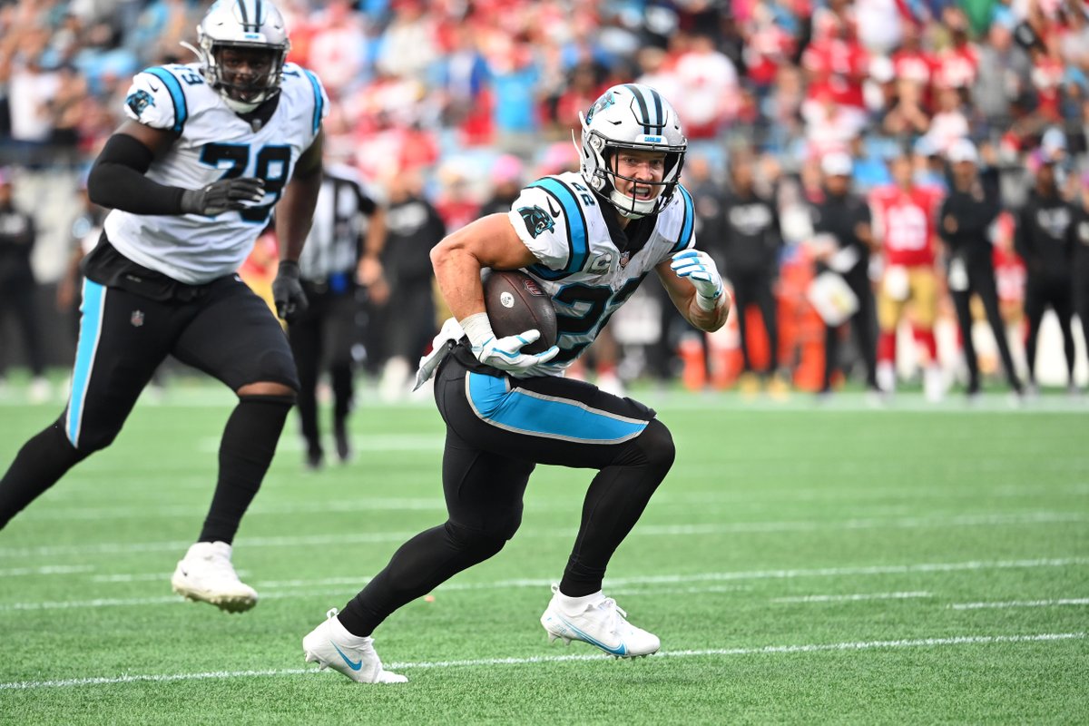 Pickswise's tweet photo. The Bills have reached out to the Panthers about acquiring Christian McCaffrey, per @danfetes https://t.co/2em4V42LS6