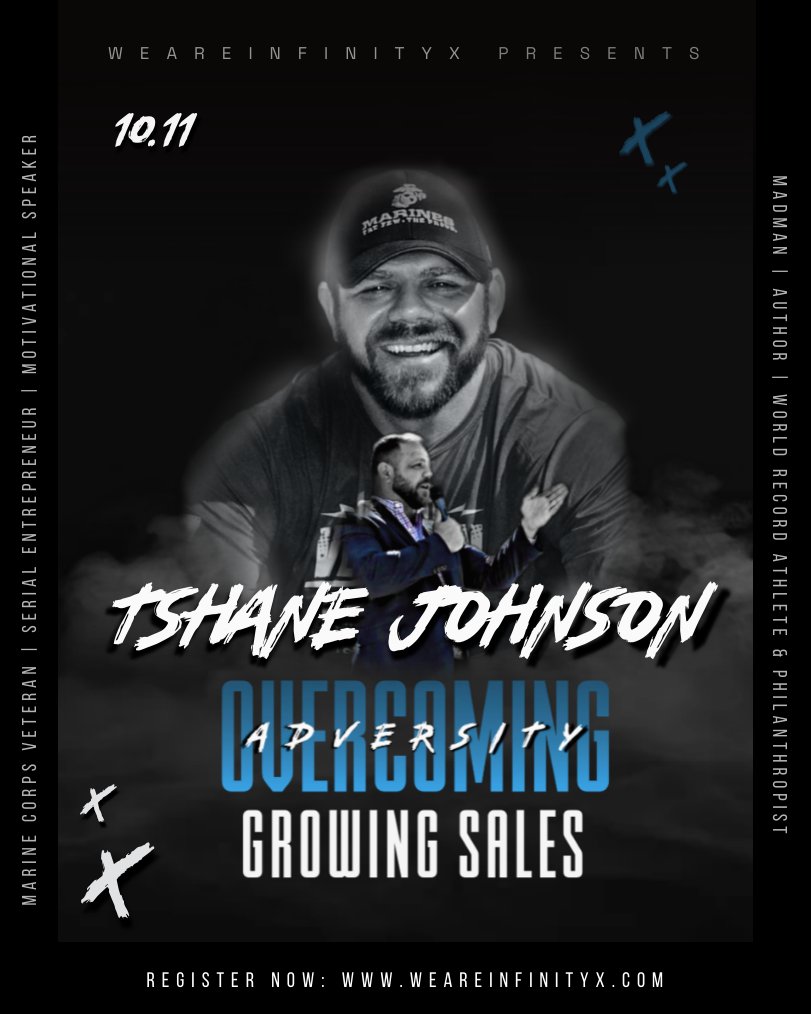 InfinityXTeam's tweet photo. #tshanejohnson is an inspiration! He's overcome so much adversity and now uses his story to help others. Can't wait to hear his success journey on the next episode of @weare_infinityx  podcast.

Tuesday, October 11, 2022
07:00 PM – 8:00 PM EST

GRAB YOUR TICKETS now! Link in bio! https://t.co/99ga4gOGgX