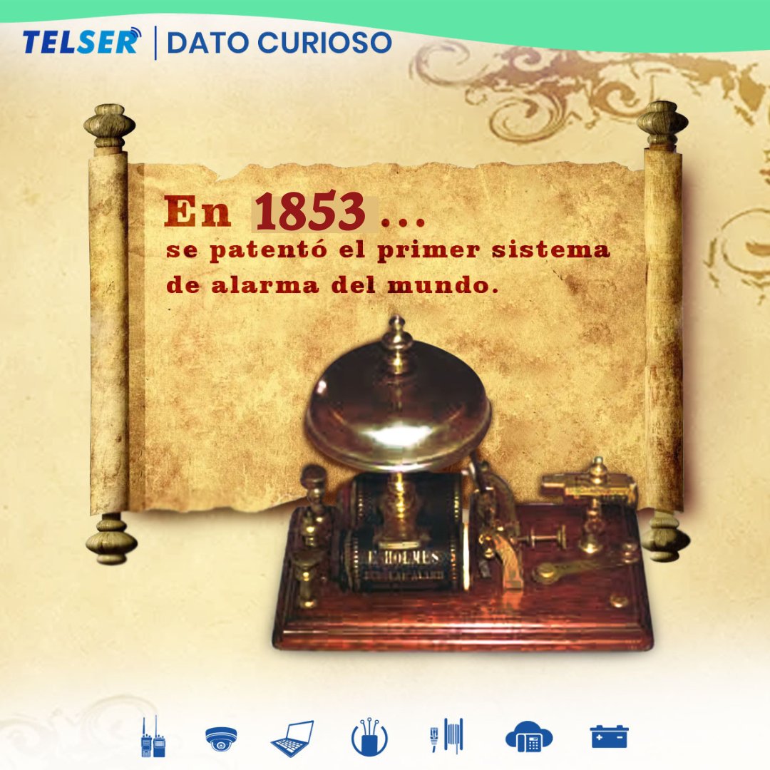 TelserVzla's tweet photo. Dato Curioso sobre el primer sistema de alarmas.
Visita https://t.co/r8Zljlv7cf y conoce nuestros sistemas de alarmas e intrusión.
#sirena #sirenainalambrica #sirenahikvision #alarmas #alarmasdeseguridad #sistemasdealarmas #alarmasparacasas #alarmasparanegocios #alarmashikvision https://t.co/9HmbCZHnAD