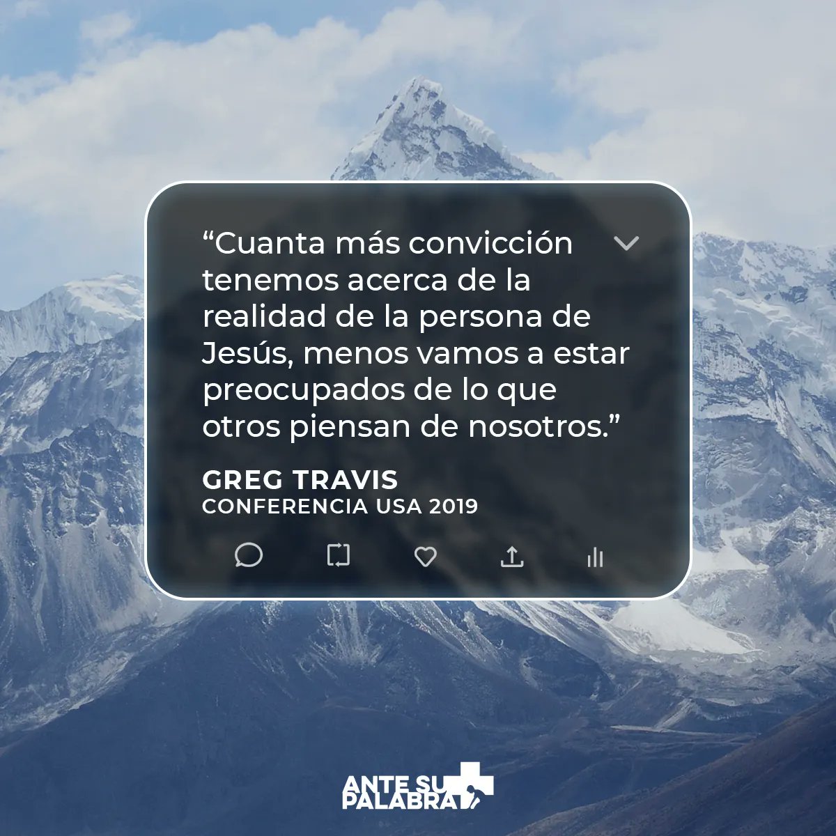 antesupalabra's tweet photo. Frase extracto de la predicación de Greg Travis en la conferencia de Ante Su Palabra en Estados Unidos de 2019 disponible en nuestro canal de YouTube.
#GregTravis #AnteSuPalabra #Frase #Quote https://t.co/CAqNwp3ppv