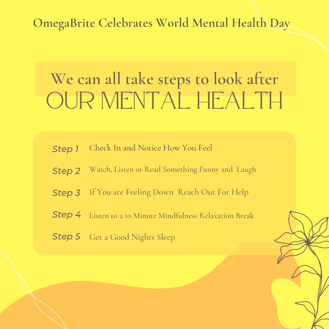OmegaBrite's tweet image. World Mental Health Day—-Check In On Someone Today!