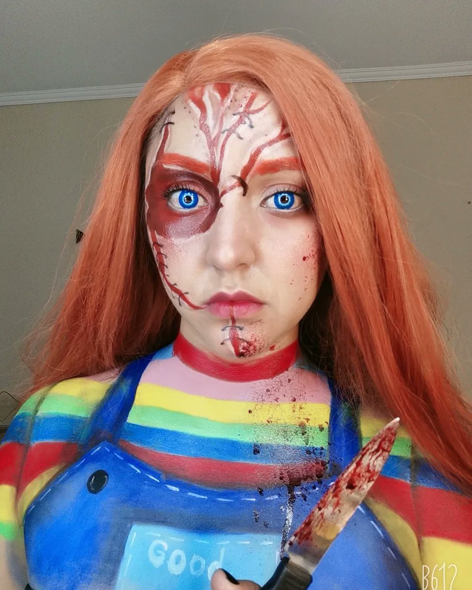 laurasonika's tweet photo. Vamos a jugar?? #chucky #ChuckySeason2 #terror #halloween #makeup #makeupartist https://t.co/F3zdXHgh4s