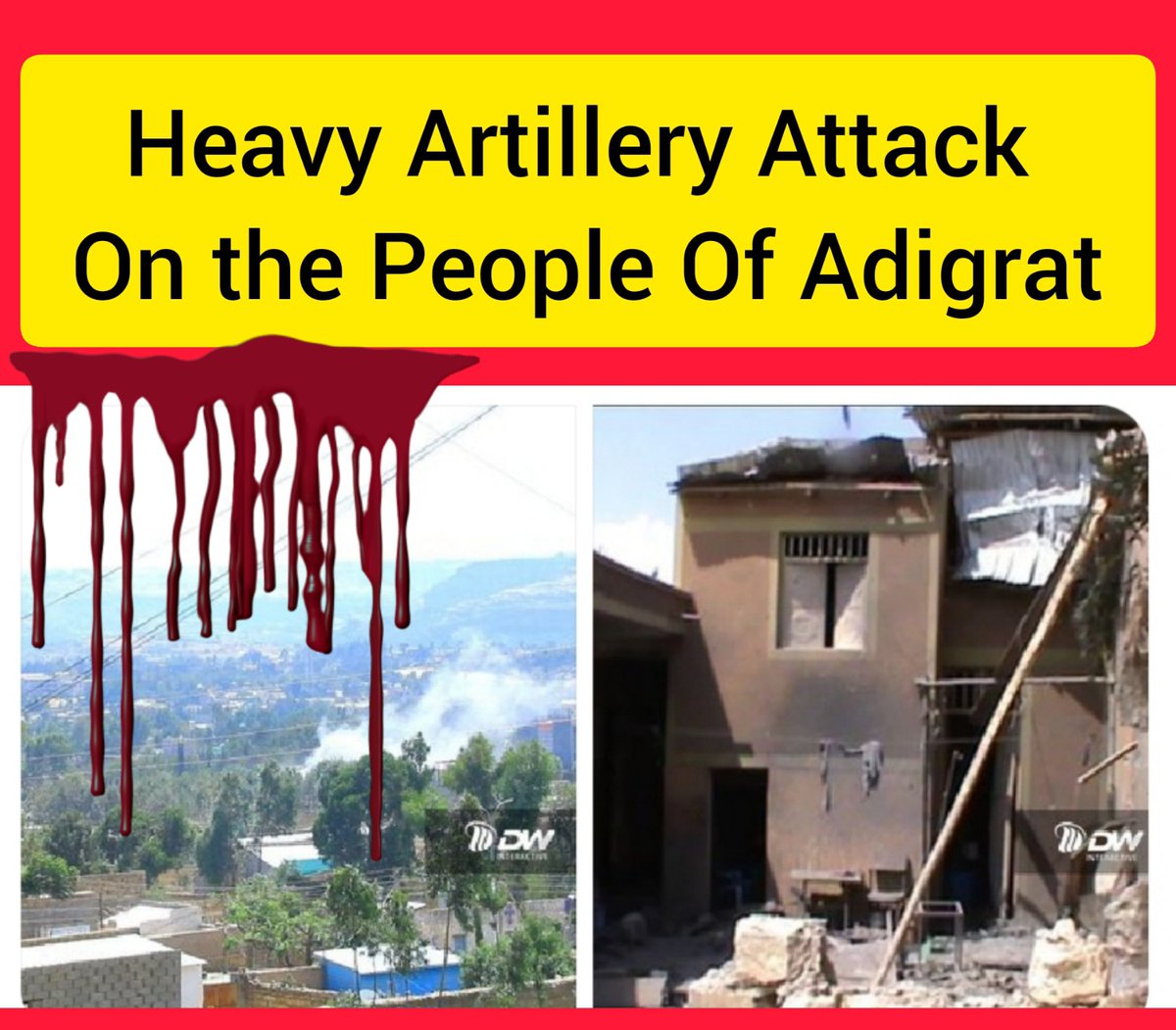 feven___21's tweet photo. More than 20 people have been killed and injured in the heavy Artillery attacks targeting innocent civilians by the Eritrean and Ethiopian army in Adigrat town and surrounding areas on October 9,2022 alone.
#TigrayUnderAttack
#StopWarOnTigray 
@JosepBorrellF @SecBlinken @UN @Shr https://t.co/1o0Er0qqpJ