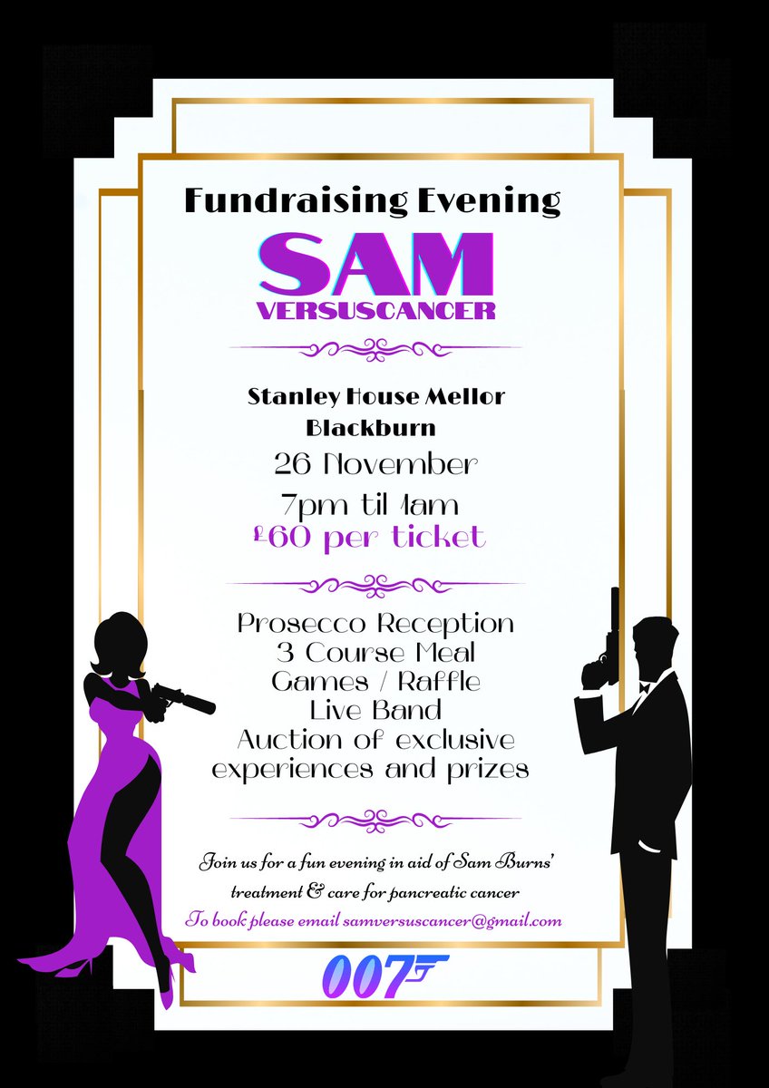 ctaylo123's tweet photo. @Samversuscancer                  💜FUNDRAISING EVENING💜

We are absolutely delighted to share that we have an evening of fun and fundraising to support Sam with her treatment and care for stage 4 pancreatic cancer.

To book please email samversuscancer@gmail.com https://t.co/Ksomv6bO2j