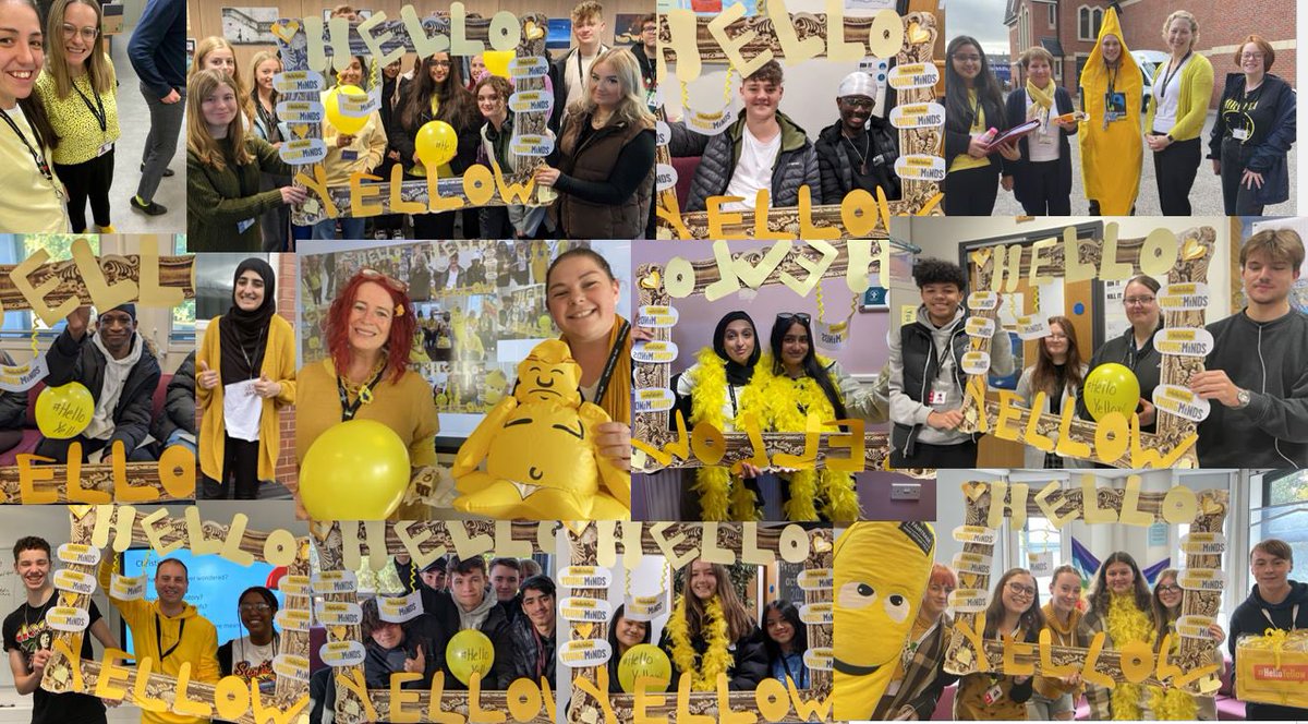srcholycross's tweet photo. Showing our solidarity and enjoying #HelloYellow for @YoungMindsUK #WorldMentalHealthDay @HolyCrossBury https://t.co/XvmT4sYhQL