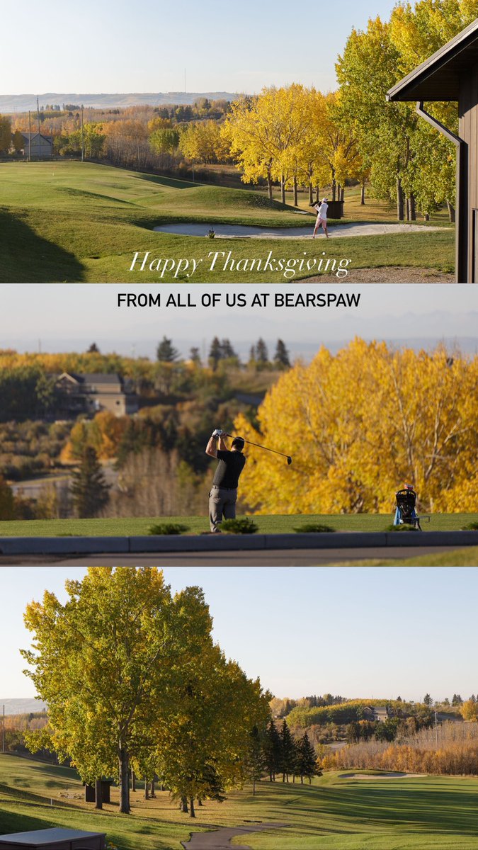 Happy Thanksgiving from all of us Bearspaw! #golf #thanksgiving
