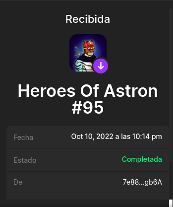 Una vez más agradecer a la comunidad <a href="/DegenraffleSol/">Degen Raffle</a> por el brutal curro que hacen y los pedazo sorteos que ofrecen, hace una semana gane una llave para #V1PS y esta semana nos un NFT de #HeroesofAstron 

¿A que esperáis para uniros🤪🥳?
discord.gg/bCV3Vf9f