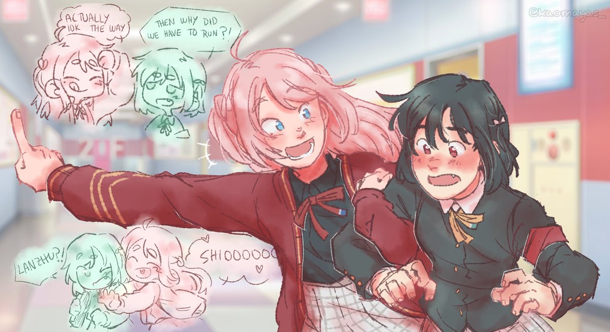 when your golden retriever gf wants to visit the school idol club as soon as she arrives #lovelive