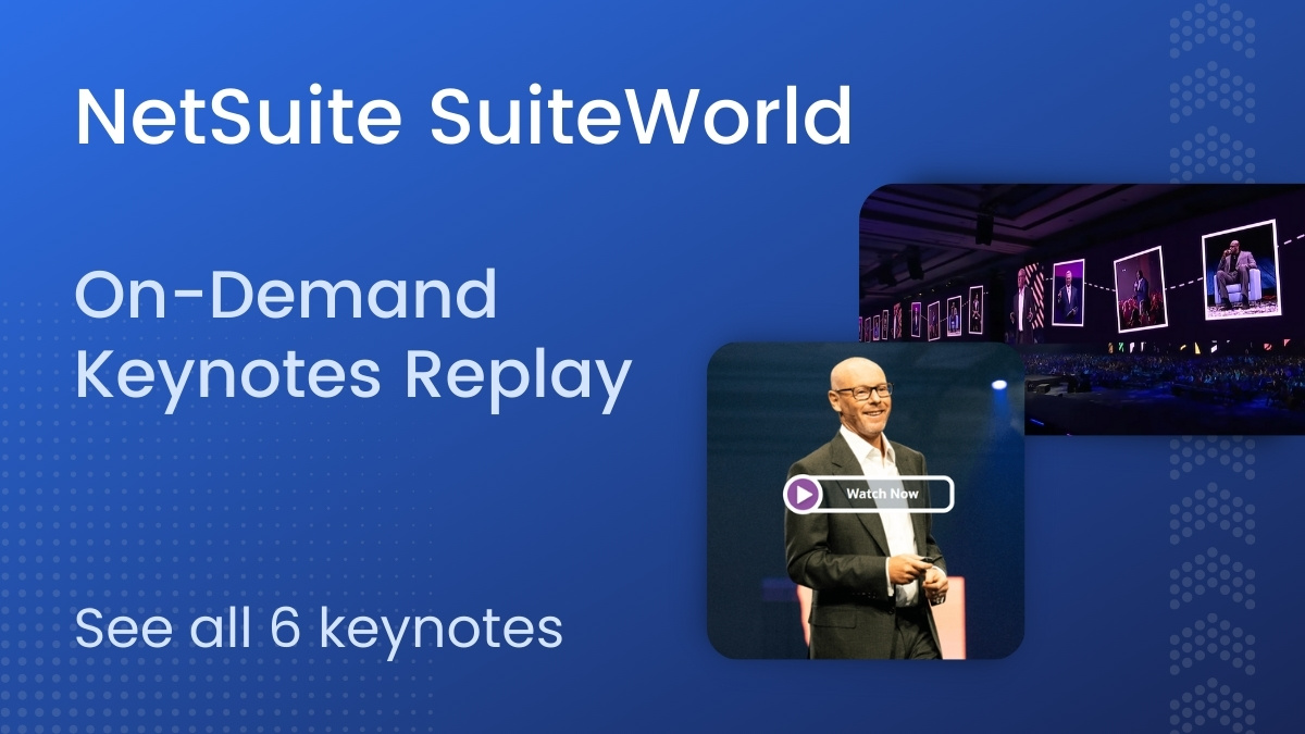 DWRConsulting's tweet photo. At SuiteWorld 2022, NetSuite's product team unveiled product innovations around financials, supply planning, analytics, commerce, and more.

Here's your single destination for all 6 keynotes to watch on-demand. https://t.co/CR7NMYzuP4

#SuiteWorld #SuiteWorld2022 #NetSuite https://t.co/1dmdbQbUbs