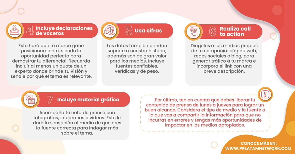 PR_Latam's tweet photo. Alguna vez te preguntaste: ¿Los mensajes hacia mi público objetivo son claros? 

Hoy te invitamos a conocer tips para generar comunicados de prensa efectivos aquí. 

¡Contáctanos! 
https://t.co/0gSTJyNVSD  

#publicrelations #latinoamérica #b2b2c #mercadosemergentes #PRLatam https://t.co/gPFsPBYYVr