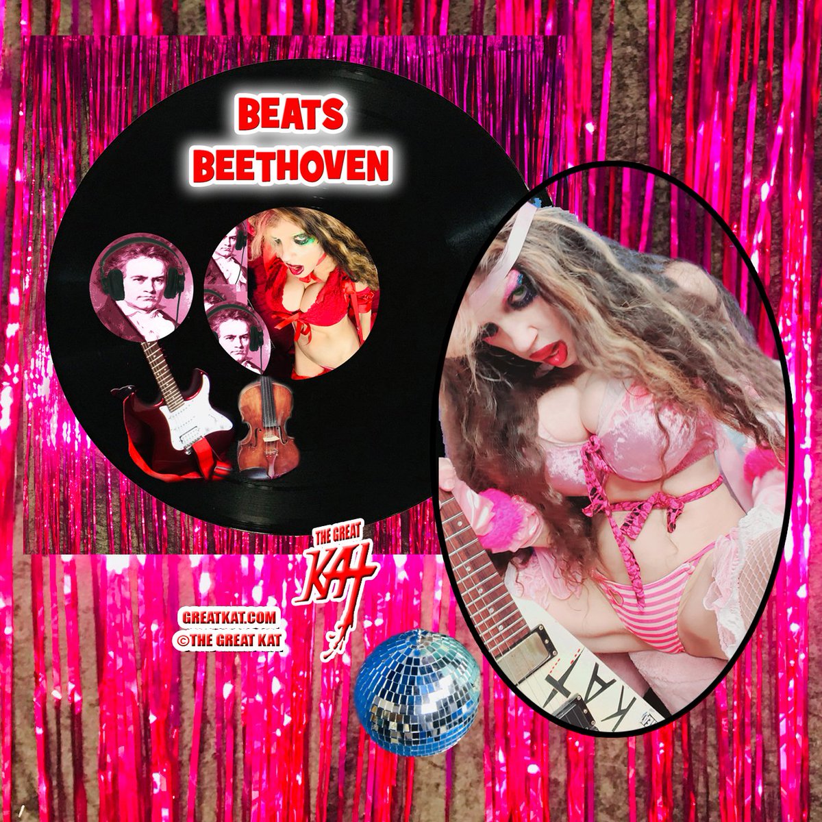 greatkatguitar's tweet photo. #NEWALBUM “BEATS #BEETHOVEN” 9-Song CD Album (10 Min) by THE GREAT KAT! GET YOUR SIGNED CD at https://t.co/bKbfDX8TXa
9 Tracks of #Classical #Dance #Beats: #Disco, Shuffle, Hustle, Waltz, #Techno, #EDM, Can-Can and more all shredded by The Great Kat! Let the #FISTPUMPING BEGIN! https://t.co/6rkLRIlUb7