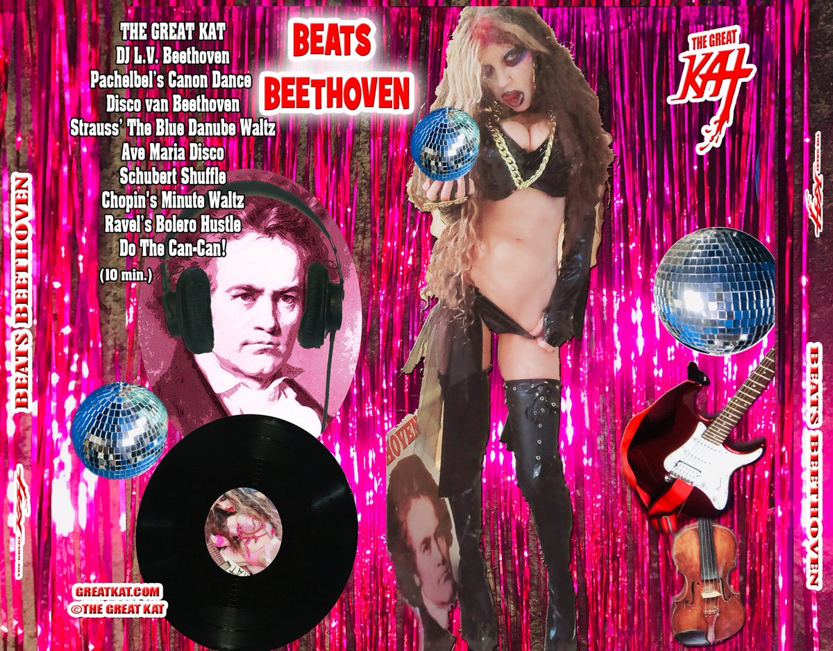 greatkatguitar's tweet photo. #NEWALBUM “BEATS #BEETHOVEN” 9-Song CD Album (10 Min) by THE GREAT KAT! GET YOUR SIGNED CD at https://t.co/bKbfDX8TXa
9 Tracks of #Classical #Dance #Beats: #Disco, Shuffle, Hustle, Waltz, #Techno, #EDM, Can-Can and more all shredded by The Great Kat! Let the #FISTPUMPING BEGIN! https://t.co/6rkLRIlUb7