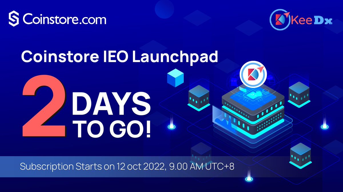 classiclord123's tweet photo. Two days left
@CoinstoreExc โ @keedxt
The #KDX IEO LAUNCHPAD ON #CoinstorePrime
Time: 9AM UTC+8
Sign up now โก๏ธ https://t.co/hkMfTthUKNโฆ
#Coinstore #ChooseCoinstore #CoinstorePrime #CoinstoreFeatures https://t.co/EMVrxQEKPd