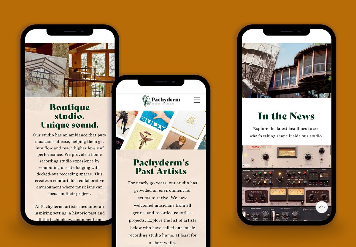 spotsaintpaul's tweet photo. Pachyderm Recording Studio’s sound echoes worldwide in iconic albums from Nirvana, Beach House, Babes in Toyland and more. We’re happy to have worked with these recording legends, building a full digital campaign that included a new website and visual identity. 🎸 https://t.co/Akkr41SIlk
