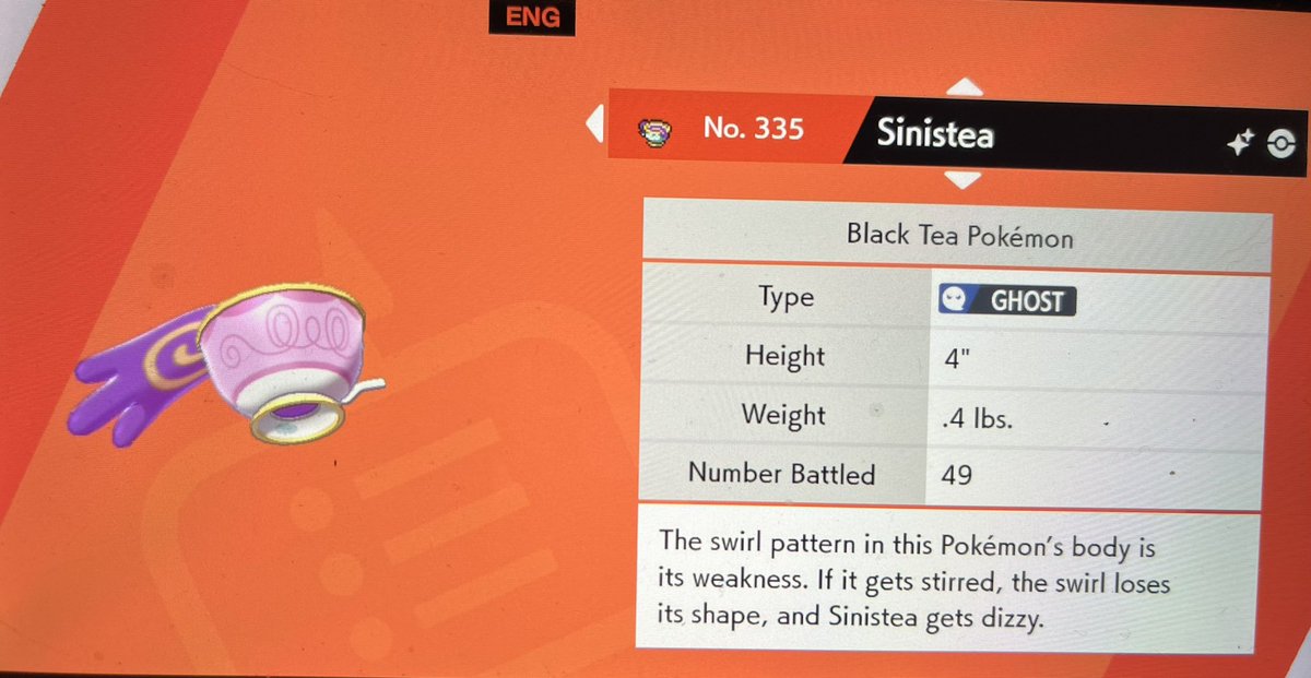 CherryNova86's tweet photo. ✨Wow did a Sinistea raid and he turned out shiny, on top of that I noticed it has the stamp!! So excited about this one! 😁🥰#PokemonSwordShield #shiny #ShinyPokemon #rareshiny https://t.co/R7fuDcwUf1