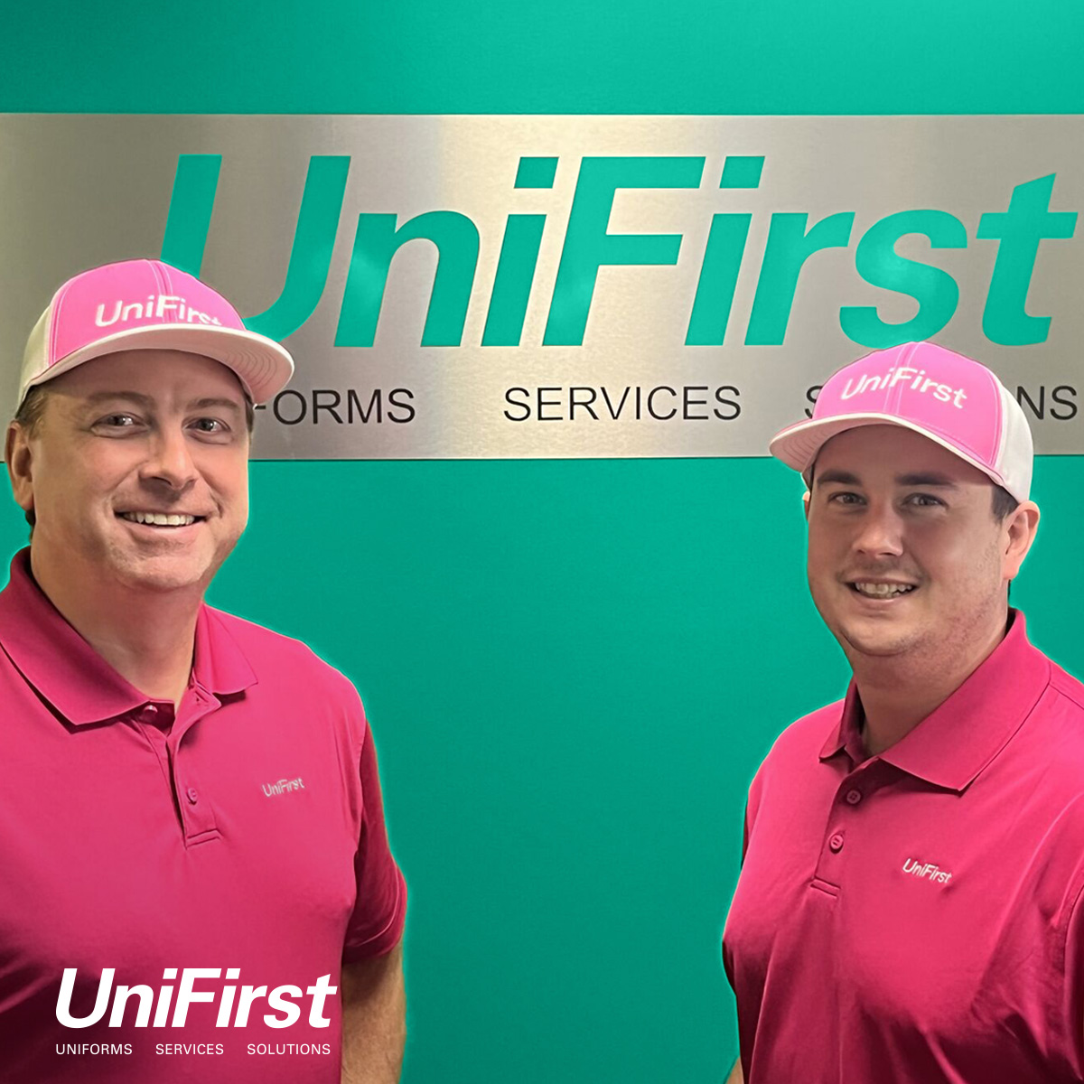 UniFirst_Corp's tweet photo. In honor of #pinktober and #BreastCancerAwarenessMonth employees at our UniFirst—Cleveland office donned special UniFirst pink hats and polos to honor survivors, remember those who lost their lives, and to support the progress being made to defeat breast cancer. #UniFirstFamily https://t.co/9Ifzd3mPgc