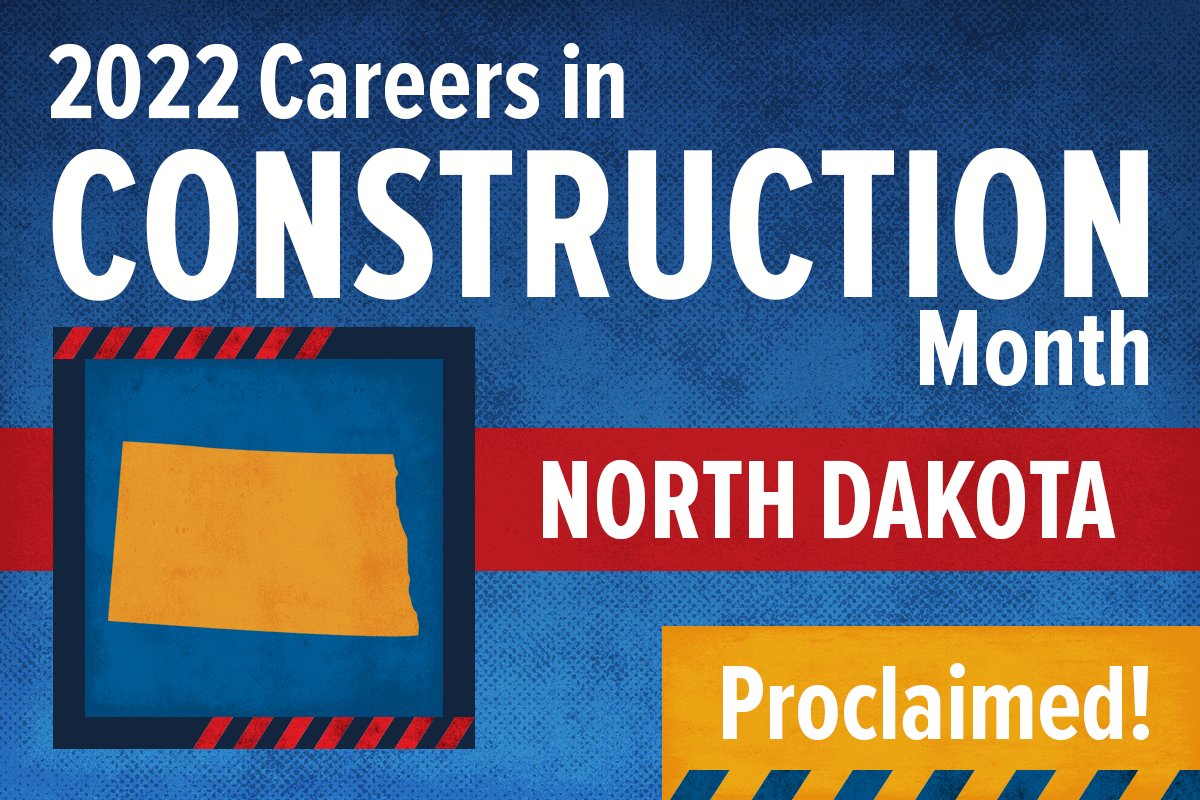 ABCNDDaleL's tweet photo. ABC members thank North Dakota Governor Doug Burgum for proclaiming October at Careers in Construction month.  #cicm  #abcmeritshopproud https://t.co/VGc7B6SfTd