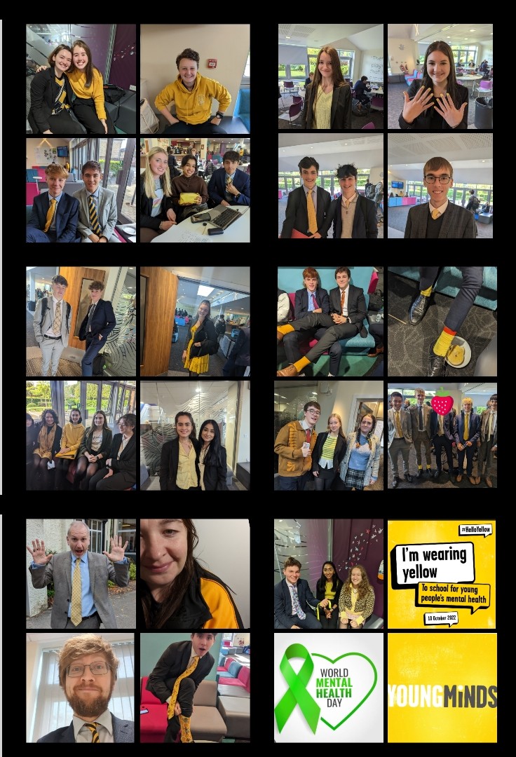 Great to see so much yellow in <a href="/SixthFormGrange/">Grange Sixth Form</a> today to raise awareness for #WorldMentalHealthDay22  <a href="/YoungMindsUK/">YoungMinds</a> Here is just a small selection of the yellow that was around <a href="/Grange_Cheshire/">The Grange School</a> today 💛💛💛💛