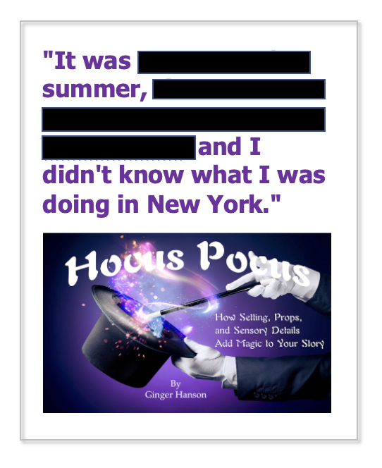 GuildPalm's tweet image. Without sensory details, even the opening to The Bell Jar sounds ordinary!  Join our Writing Lab on 10/14/22 from 1-3p PT, via Zoom, and learn how to add magic through setting, props, and sensory details. Click to register: bit.ly/3SFGLLiHocusPo…. 

#Writers #WritingCommunity