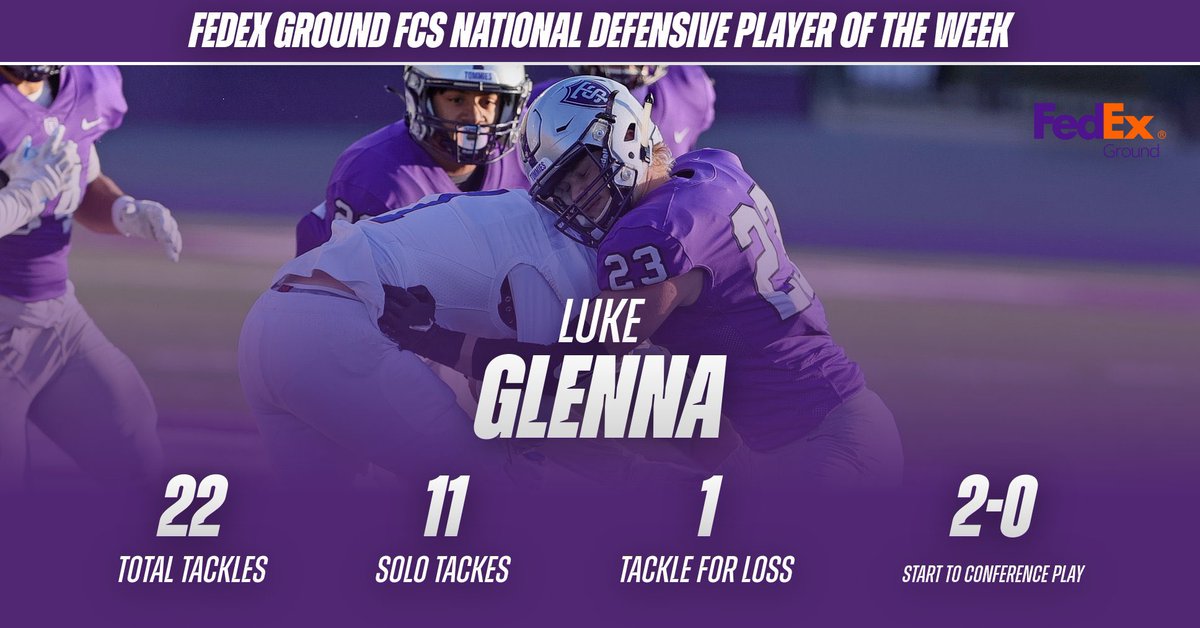 WallieKuchinski's tweet photo. FedEx Ground FCS National ᴅᴇꜰᴇɴꜱɪᴠᴇ  𝐏𝐋𝐀𝐘𝐄𝐑 𝐎𝐅 𝐓𝐇𝐄 𝐖𝐄𝐄𝐊

Luke Glenna • @UST_Football

🔗 Story: https://t.co/Mm002iddHG
FedEx Ground: https://t.co/iehoSrczus… https://t.co/qyzIIJ1Zvj