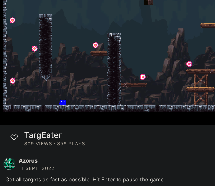 NkvnGames's tweet photo. TargEater just reached the 350 plays on UnityPlay
Thank you all for your support !! 🔥🔥🔥
The game is free you can play it on any browser on the link below ⏬⏬⏬
#indiegame #speedrun #TargEater #UnityPlay #Unity #speedrunner #gaming #platformer https://t.co/VlQohTjqTS