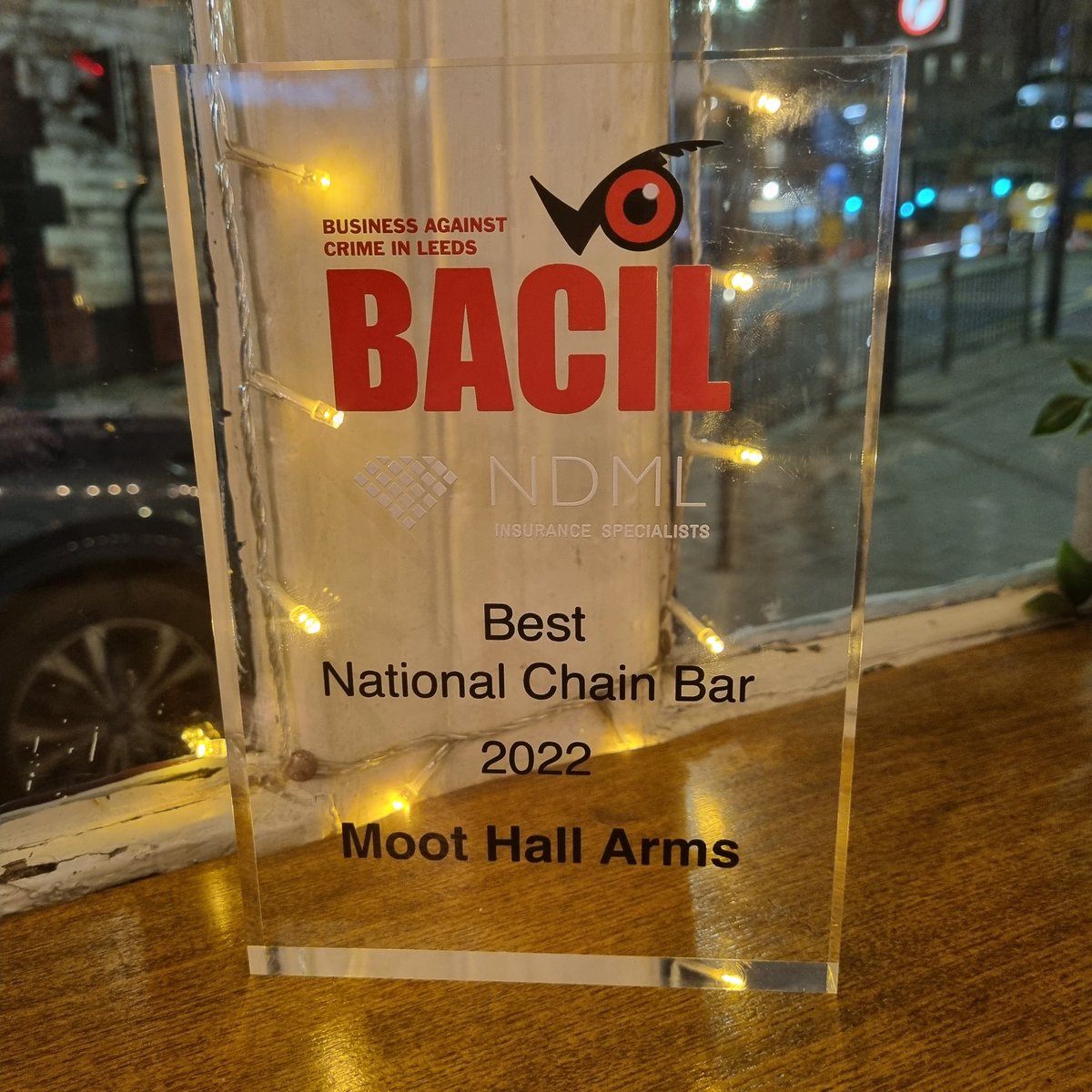 Themoothallarms's tweet photo. Tonight we won best National Chain bar at the BACIL Awards 👏
Well done team Moot 👏
ALAW
#Leeds #BACIL #LUFC https://t.co/Llnzhriyq1