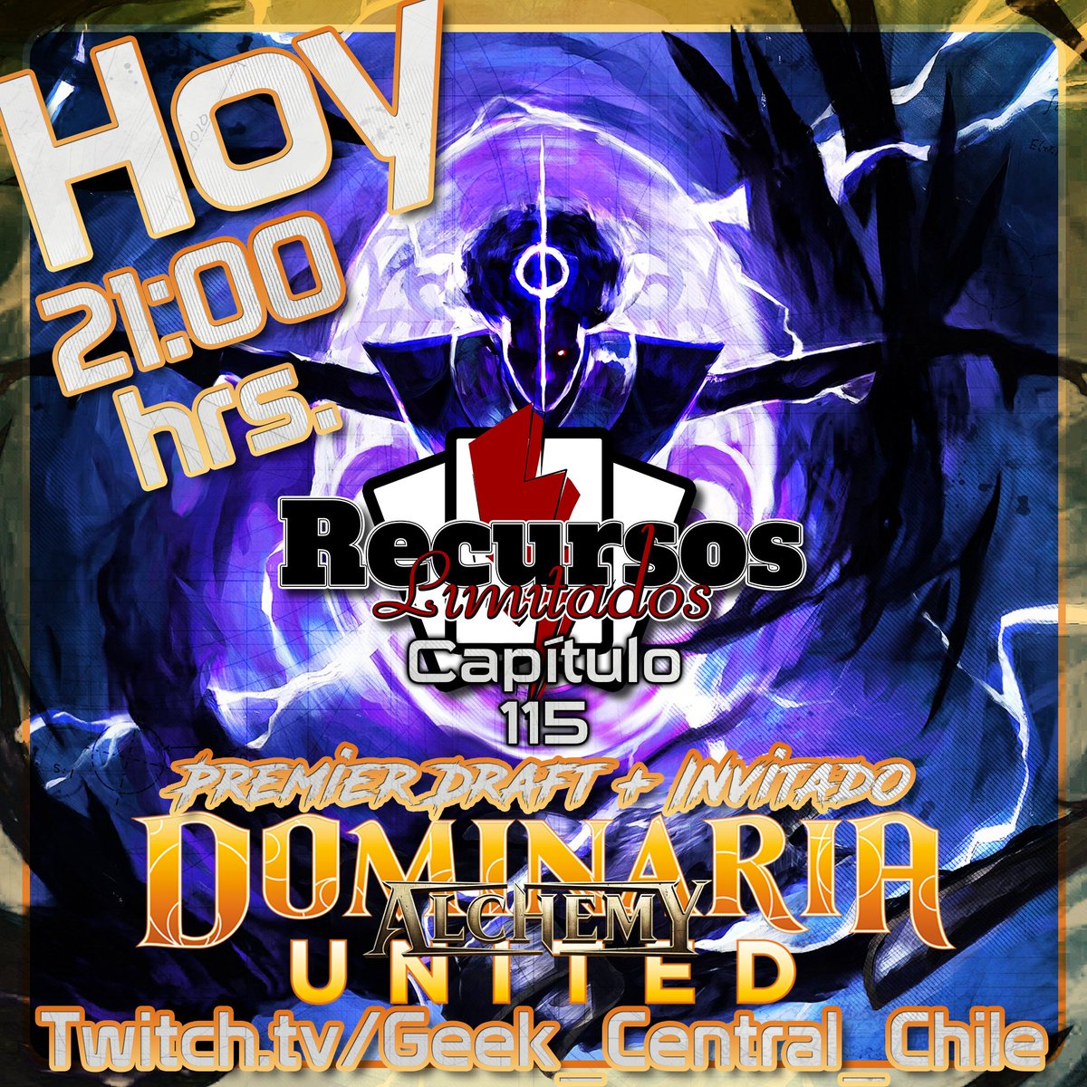 GCentralChile's tweet photo. Hoy acompáñanos a probar como les quedo el #PremierDraft #Alchemy #MTGDominaria junto a un gran invitado y ganador del Torneo de la semana pasada: Jomazo
También todas las novedades que nos trae el #TioWizards, sorteos y más!!
21:00 Chile #Twitch https://t.co/8bQgflh96I https://t.co/im5BnYnqLN